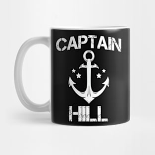 Captain hill funny birthday personalized surname clan gift Mug